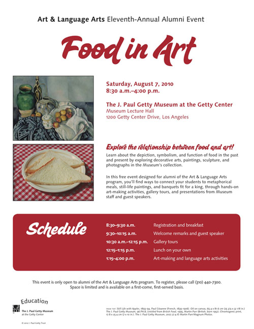 Art & Language Arts Alumni Event: Food in Art
