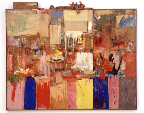 Permalink to Looking With New Eyes at Scholarly Art Catalogues SFMOMA, one of the participants in the OSCI initiative, has chosen to focus on Robert Rauschenberg, given their significant holdings of his work, and their team is gathering together curatorial essays, conservation documentation, audio interviews and related materials in a single online resource. Image: Collection (formerly Untitled), Robert Rauschenberg, 1954, oil, paper, fabric, wood, and metal on canvas, SFMOMA