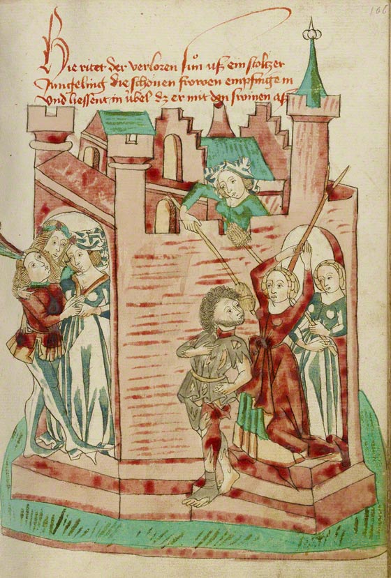 The Prodigal Son at the Brothel in Barlaam and Josaphat. The J. Paul Getty Museum, Ms. Ludwig XV 9, fol. 106