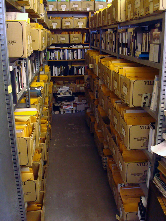 Artists' files in the Szeemann archive