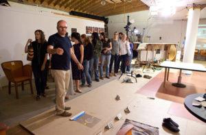 Permalink to A Visit to Thomas Demand’s Studio Thomas Demand in his Culver City studio with visitors from the Getty Research Institute