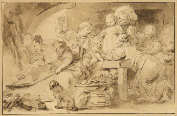 Making Fritters (Les Beignets) / Jean-Honore Fragonard Making Fritters (Les Beignets) / Jean-Honore Fragonard