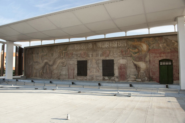 Getty - This is América Tropical, an over-80-foot mural in