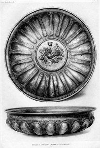 Permalink to Conserving the Berthouville Treasure Early 20th-century print of silver vessel number 11 from the Berthouville Treasure