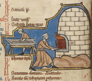 Permalink to Slaving Over a Hot Medieval Stove Baking Bread / Unknown illuminator, Belgium