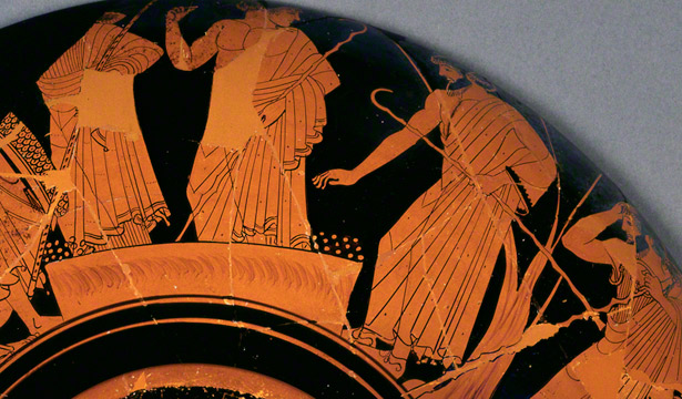 Voting with psephoi in a scene from the Wine Cup with the Suicide of Ajax / Brygos Painter