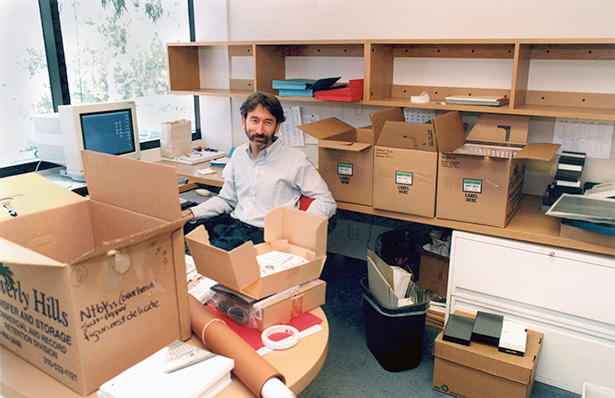 Getty Conservation Institute staff member in Marina del Rey offices, 1996 Getty Conservation Institute staff member in Marina del Rey offices, 1996