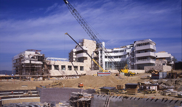 Construction of the Getty Research Institute, spring 1997 Construction of the Getty Research Institute, spring 1997