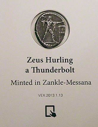 Coin with Zeus Hurling a Thunderbolt / Sikeliote (Sicilian Greek) Coin with Zeus Hurling a Thunderbolt / Sikeliote (Sicilian Greek)