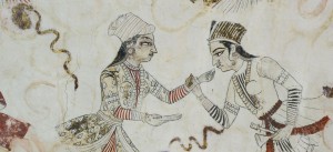 Permalink to India’s Vibrant Cultural Heritage Comes to Life at Nagaur Fort Nagaur, Sheesh Mahal: vault painting with ladies amid clouds and lightning bolts. © Courtauld Institute of Art