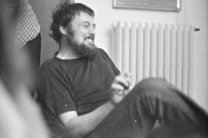 Permalink to Treasures from the Vault: Harald Szeemann, From Vision to Nail Harald Szeemann during the installation of documenta 5 in Kassel, Germany, 1972 / Balthasar Burkhard