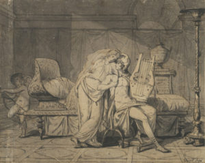 Permalink to Ancient Myth, Contemporary Politics Paris and Helen, 1786, Jacques-Louis David (French, 1748 - 1825), pen and black ink and brush and gray wash, The J. Paul Getty Museum, Los Angeles
