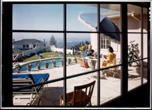 Permalink to The California Dream, In Photographs View to patio and swimming pool, Mr. and Mrs. Jack Moss residence, Pacific Palisades, c. 1944