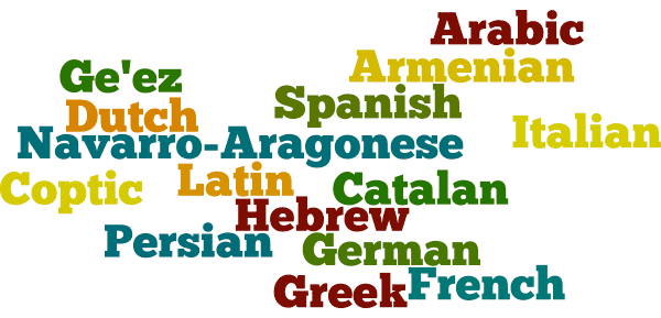 Medieval Manuscripts Alive - languages