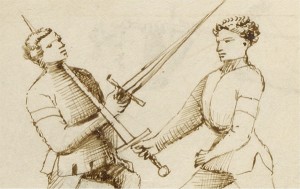 Permalink to See Authentic Medieval Hand-to-Hand Combat in New Video Details of two men fighting with swords in the medieval manuscript Flower of Battle