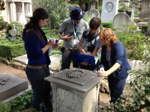 Permalink to Conservation Tools: The USB Digital Microscope Conservators learn how to perform analysis of biological growth in a cemetery in Rome during the International Course on Stone Conservation. Photo: Scott Warren for the GCI
