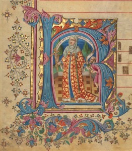 Permalink to Medieval Meditations on the Human Condition Initial K: Caritas from Gradual, Master of the Cypresses (Pedro de Toledo?), about 1430-1440. The J. Paul Getty Museum, Ms. 15, verso