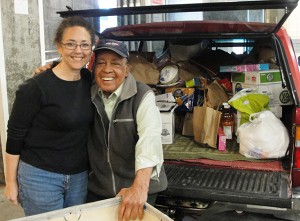 Permalink to Join the Getty Community in Donating Food for #GivingTuesday Debra Canter and Joe Dyer with donations to the Westside Food Bank