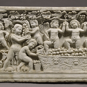 Sarcophagus with Cupids Treading Grapes