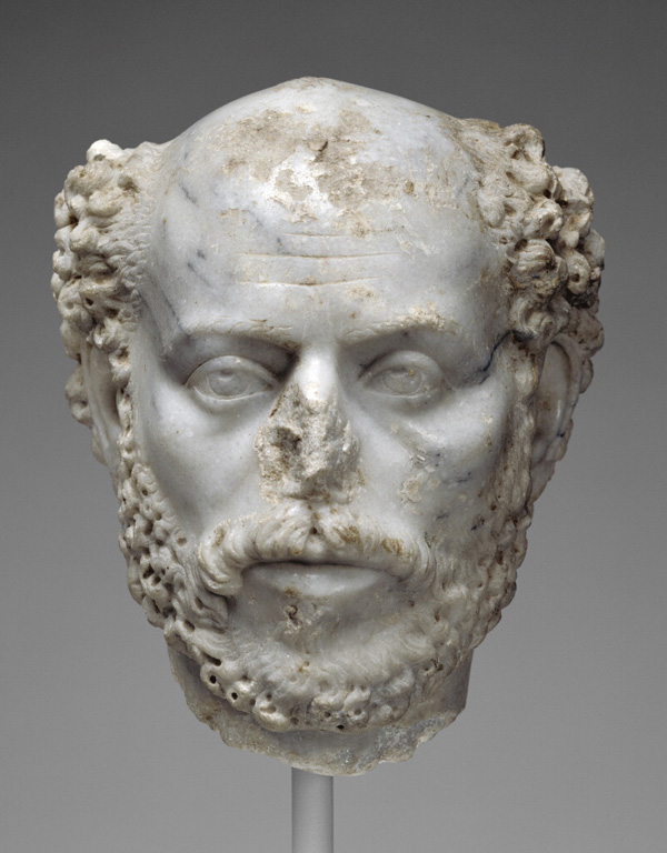 Portrait Head of a Balding Man / Roman