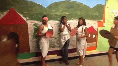 Sixth graders perform Homer's Odyssey