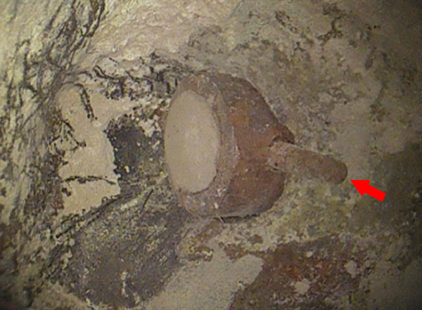 Videoscope still of a bronze sculpure of Boreas Abducting Orithyia