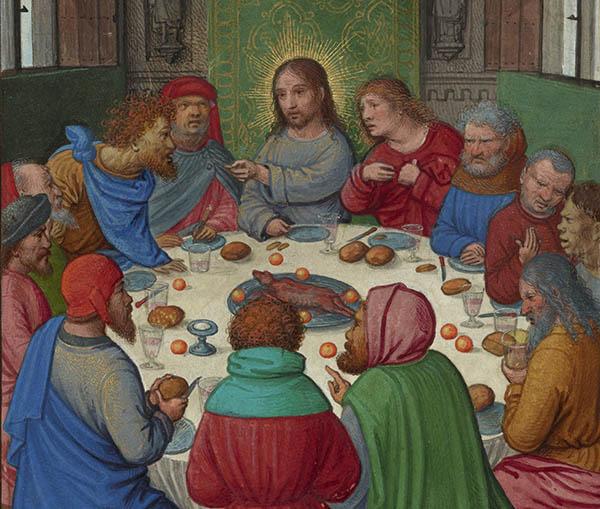 jesus eating with disciples