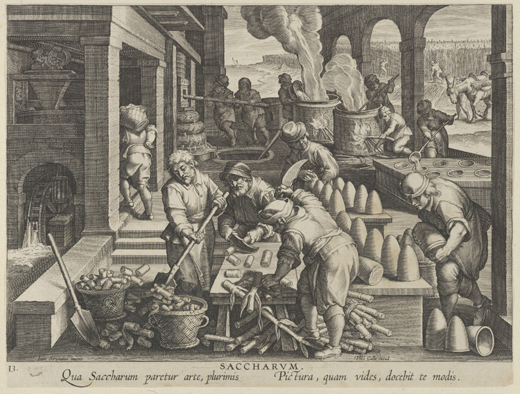 The Invention of Sugar Refinery / Jan Collaert I after Jan van der Straet