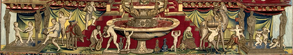 Detail of the bottom section of the Triumph of Bacchus.