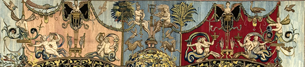 Detail of the top section of the Triumph of Bacchus