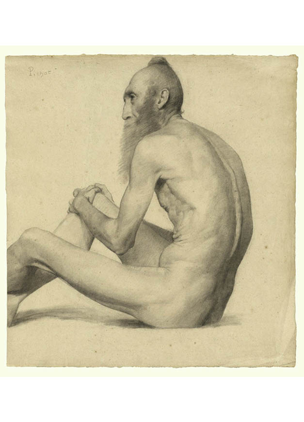 <em>Nude Study of an Indian Man</em>, about 1878–1879, Émile-Jules Pichot Nude Study of an Indian Man, about 1878–1879, Émile-Jules Pichot