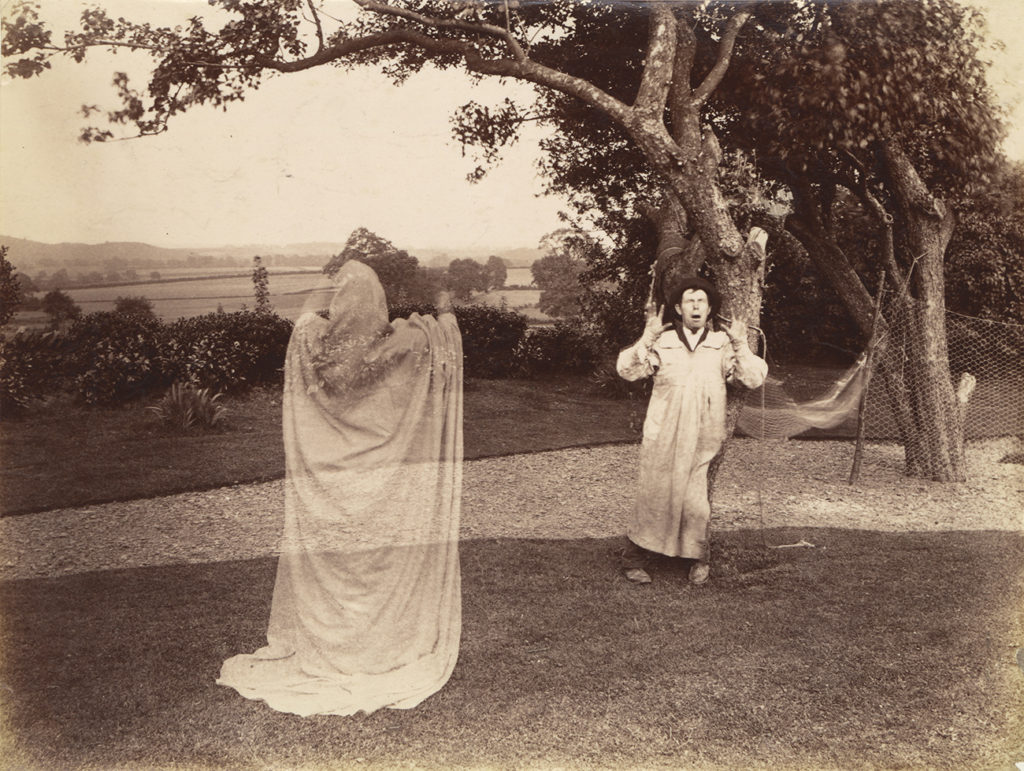 [Amateurs playing ghost scene], 1887, W.S. Hobson. The J. Paul Getty Museum