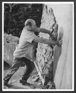 John Mason compacting clay