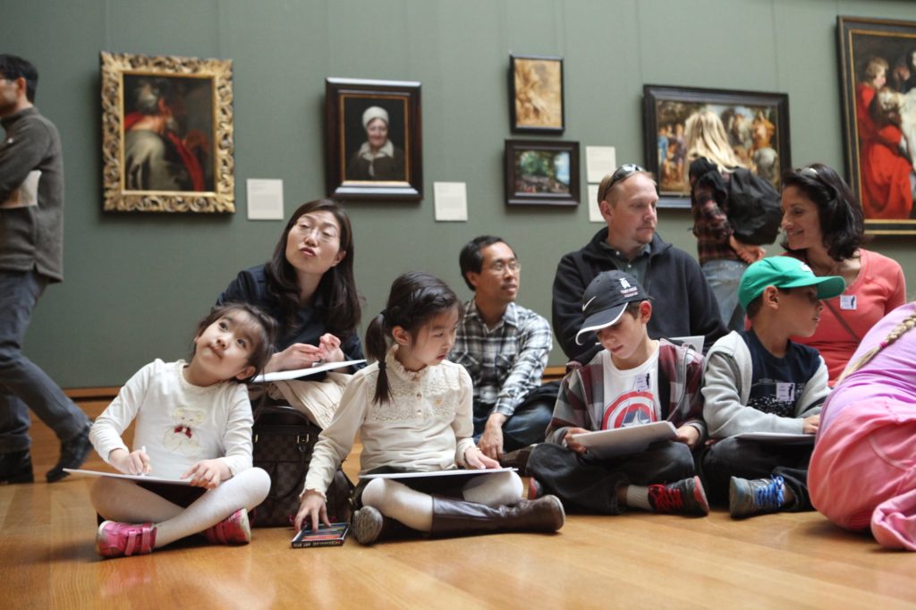 Children in gallery