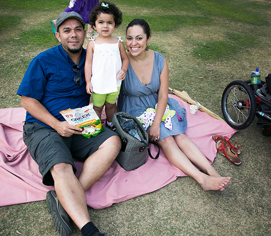 Family enjoying Garden Concerts for Kids at the Getty