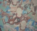 Detail from a wall painting of musicians in Cave 85 Detail from a wall painting of musicians in Cave 85