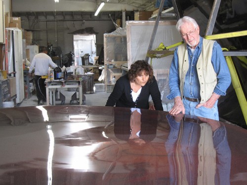 Rani Singh, Jack Brogan, and De Wain Valentine's Red Concave Circle