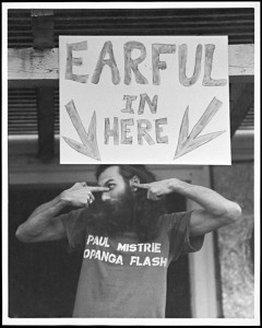 George Herms at “Earful” raffle