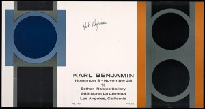 Poster for Karl Benjamin exhibition